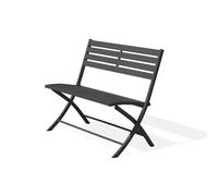 DCB Garden – Banc de jardin pliant en aluminium gris anthracite