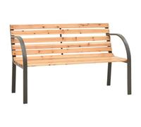 Banc de Jardin pour Enfants 81 cm Bois de Pin Chinois | Cadre en acier, lattes de bois de sapin chinois, deux accoudoirs, assise et dossier, jardin et extérieur