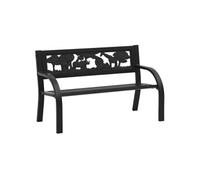vidaXL Banc de jardin pour enfants 86 cm en acier – pour patio, terrasse, extérieur