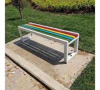 Banc de jardin robuste, en fonte durable et design à lattes en bois massif, parfait pour une terrasse extérieure, une cour ou une assise intérieure