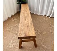 Banc de jardin rustique en bois sans dossier, pour 2 personnes, assise extérieure, montage facile, idéal pour terrasse, parc, intérieur et extérieur (119,4 x 25,4 x 45,7 cm)