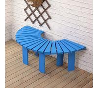 Banc de jardin semi-circulaire en bois massif anti-corrosion en forme d'éventail pour parc, terrasse, balcon, meubles d'extérieur, support de fleurs pour décoration de jardin