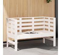 Tuinbankje 111,5x53x71 cm massief grenenhout wit825136