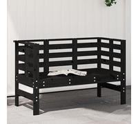 Vidaxl Banc De Jardin Noir 111,5x53x71 Cm Bois Massif De Pin