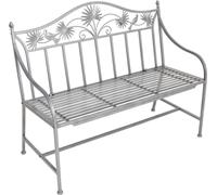 banc de jardin stable 2 places en métal avec de belles décorations 110cm banc en fer anthracite gris NOUVEAU