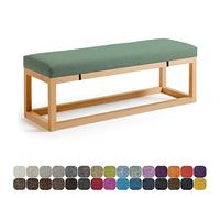 Banc de jardin vert pour intérieur et extérieur, 180 x 40 x 5 cm, meubles de terrasse avec sangles élastiques, siège élégant et chaise à bascule
