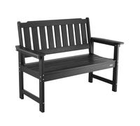 Banc de Jardin-VEVOR-128 cm-Banquette en Plastique-avec Dossier et Accoudoirs Larges-Résistant aux Intempéries