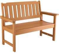 VEVOR Banc de jardin banquette d'extérieur 128 cm plastique couleur bois naturel