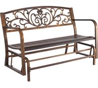 VEVOR Banc de jardin banquette d'extérieur acier carbone dossier en fonte 127 cm