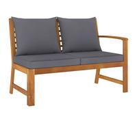 Banc De Jardin - Vidaxl - 114,5 Cm - Gris Foncé - Bois D'acacia Multicolore