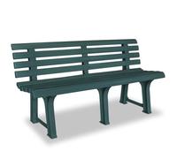 vidaXL Banc de jardin 145,5 cm - Plastique - Vert - 2 personnes