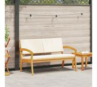 vidaXL Banc de jardin avec coussins Marron Bois massif Acacia