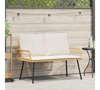 Banc De Jardin Vidaxl Naturel 114x64x78 Cm Poly Rattan