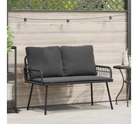 Banc De Jardin Vidaxl Noir 114x64x78 Cm Poly Rattan