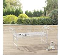 Banc de Jardin Vintage Cossila Extérieur Métal 70 x 147 x 46 cm Blanc