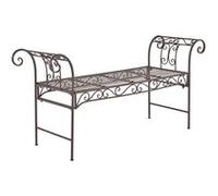 Banc de Jardin Vintage Cossila Extérieur Métal 70 x 147 x 46 cm Bronze [en.casa] Bronze G