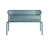 Petite Friture Banc de jardin Week-End bleu océan PxHxP 121x77x49cm
