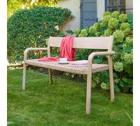 Banc de jardin WOOKY Beige 2 places - Eucalyptus certifié FSC® Hespéride