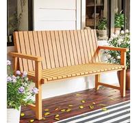 Banc de Jardinage, Banc de Jardin Exterieur, Banc de Couloir, Banc d'extérieur en Bois Massif avec Dossier, Double Siège de Style Européen for Jardins, Cours et Parcs