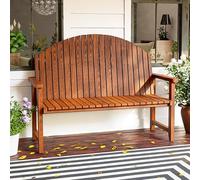 Banc de Jardinage, Banc de Jardin Exterieur, Banc de Couloir, Banc d'extérieur en Bois Massif avec Dossier, Double Siège de Style Européen for Jardins, Cours et Parcs
