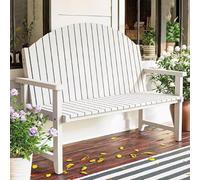 Banc de Jardinage, Banc de Jardin Exterieur, Banc de Couloir, Banc d'extérieur en Bois Massif avec Dossier, Double Siège de Style Européen for Jardins, Cours et Parcs