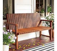 Banc de Jardinage, Banc de Jardin Exterieur, Banc de Couloir, Banc d'extérieur en Bois Massif avec Dossier, Double Siège de Style Européen for Jardins, Cours et Parcs