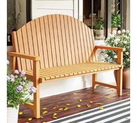 Banc de Jardinage, Banc de Jardin Exterieur, Banc de Couloir, Banc d'extérieur en Bois Massif avec Dossier, Double Siège de Style Européen for Jardins, Cours et Parcs