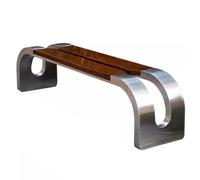 Banc de Jardinage Mobilier Jardin Exterieur de Maison sans Dossier,Acier Inoxydable,Résistant Aux Intempéries pour Jardin Balcon Porche Parc(Brown,150 * 40cm)