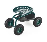 Banc de jardinage - VEVOR - TC4501B - Sur roulettes - Siège réglable 8 cm - Rotation 360° - Panier de rangement