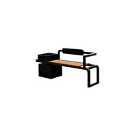 Banc de jardinière Siège multifonctionnel extérieur avec pot de plantation | Ensemble de jardinière et banc en métal robuste, parfait for les patios, les parcs et les scénarios commerciaux(Moyen)