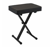 Banc de Keyboard, Pliable, Noir Mat Avec Rembourrage De Simili Cuir