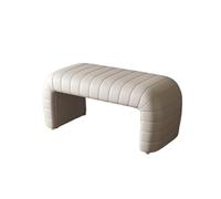 Banc de lit à extrémité étroite - Tabouret à langer élégant pour entrée et vestiaire, tabouret de canapé polyvalent, grande taille, beige - Parfait pour chanter l'espace et nization