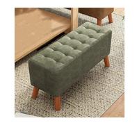 Banc de lit Banc à Chaussures for Porte d'entrée, de Maison, Tabouret Long for vêtements, Salle d'essayage, canapé, Banc Chevet(Dark Green,60cm)