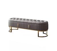 Banc de lit Banc au bout du lit, tabouret à côté du lit, banc à côté du lit, coiffeuse, canapé long, banc de garde-robe, banc de rangement (Gris,Petit)