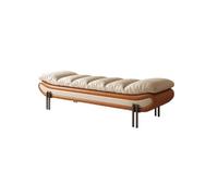 Banc de lit de luxe léger italien - Tabouret de chevet élégant, petit canapé et banc à chaussures pour chambre à coucher, siège de fenêtre moderne, décoration d'intérieur élégante.