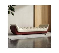 Banc de lit de luxe rouge vin - Tabouret de canapé haut de gamme en cuir pour chambre à coucher et salon - Grand ottoman de rangement multifonction - Accent de mobilier élégant