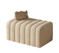 Banc de lit Moderne, Coussin éponge et Un Cadre en Bois Massif. Il Peut être utilisé avec Un canapé ou placé au Pied d'un lit.- Cream White