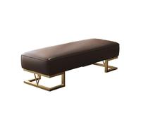 Banc de luxe tendance pour entrée, banc à chaussures et repose-pieds Bruin en velours rembourré pour bout de lit ou vestiaire, tabouret à langer chic et banc de chevet 100 x 45 x 42 cm