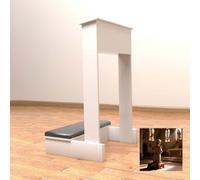 Banc De Méditation Agenouillé Chaise À Genoux Banc De Prière avec Coussin Tabouret De Prière en Bois Tabouret À Genoux pour La Prière Chaise De Prière pour La Maison Et L'église(White)