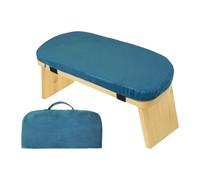 Banc de méditation en Bois Banc de méditation avec Coussin, Tabouret Yoga for Bureau, Maison, cérémonie du thé(Blue)