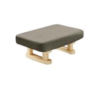 Banc de méditation en Bois Tabouret de canapé carré en Bois Massif et Tissu for Salon, Petit Banc rétro à Langer(Linen Coffee)