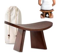 Banc De Méditation, Tabouret À Genoux En Bois Avec Sac De Voyage, Tabouret Auxiliaire De Yoga Portable, Siège Ergonomique Multifonctionnel, Chaise Confort Amovible, Pour Yoga, Prière, Méditation