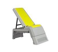 Banc de musculation à domicile, chaise de fitness inclinable, 4 positions réglables et 2 sangles d'entraînement, for un entraînement complet du corps.(Yellow)