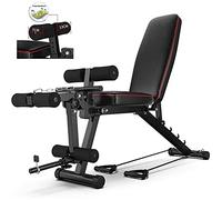 Banc de musculation avec haltères et abdominaux, banc fitness multifonction, extension flexion des jambes, d'entraînement réglable for la maison