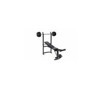 Banc de musculation avec poste jambe - Barre et 20 Kg de poids inclus - O'Fitness - Maison/appartement