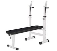 Banc de Musculation avec Support de Barres 10000118 Blanc