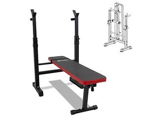 Banc de musculation avec support de musculation pliable réglable Multifonction Rack Weight Bench pour haltérophilie