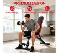 Banc de musculation, banc d'entraînement pliable, positions réglables de -30 à 60 degrés, banc multi-inclinaisons, adapté pour les exercices abdominaux et dorsaux à domicile, max. Charge utile de 660