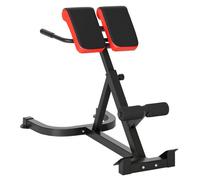Banc de Musculation - Chaise Romaine Hyperextension Réglable 5 Niveaux Rouleaux Mousse Dense - 120 kg - 112 x 62 x 88 cm - Noir