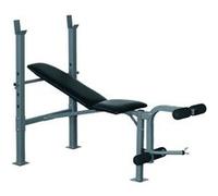 Banc De Musculation Fitness Entrainement Complet Dossier Réglable Curler Supports Barre Et Haltères Gris